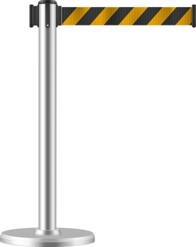 Retractable belt stanchion png