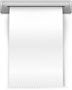 Sales printed blank receipt png