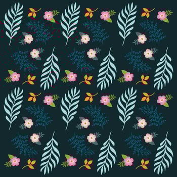 Abstract leaf and flower texture pattern design template vector. Flower Floral pattern design vector