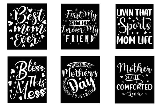 Mothers day mom typography t shirt design print on demand vector