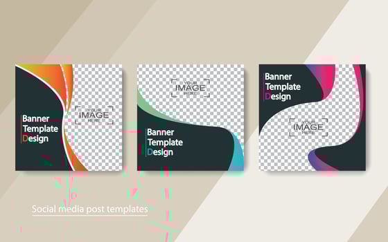set banner social media post design. vector