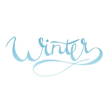 Winter handwritten calligraphic inscription . Hand drawn winter inspiration phrase. vector illustration.