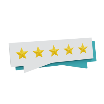 3D 5 Star rating comment illustration, Realistic and high resolution photo. -3D rendering png