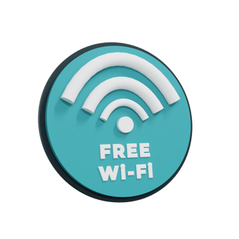 3D Free wifi sign icon illustration, Realistic and high resolution photo. -3D rendering png