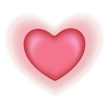 Growing Pink Heart Love Emoji Icon Object Symbol. Vector Illustration Clip Art Design Cartoon Isolated. Heart Beat