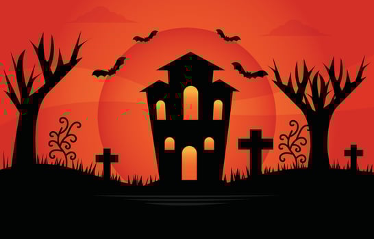 Halloween hand drawn illustration vector background design