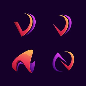 Colorful logo design set vector