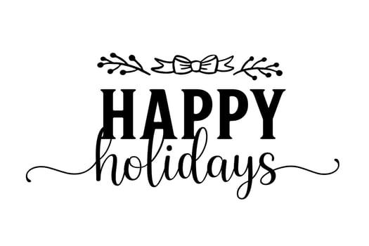 Christmas winter happy holidays lettering greeting card. Hand-drawn lettering poster for Christmas. Merry Christmas quotes calligraphy lettering isolated on white background, vector illustration.
