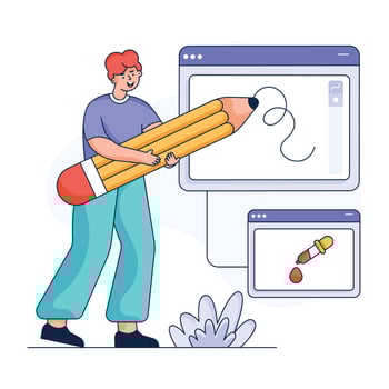 A handy flat illustration of budget planning vector