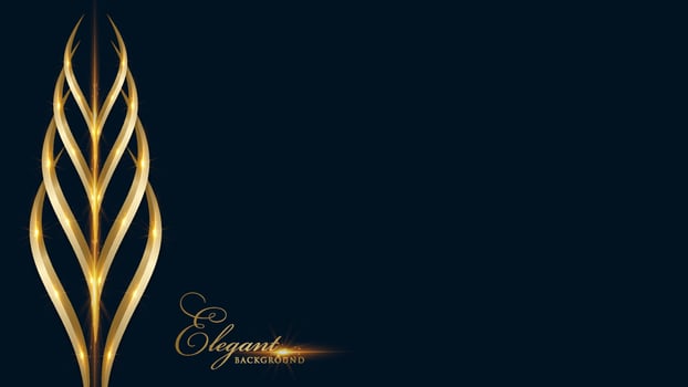 Royal golden background template vector