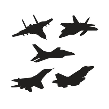 jet flight silhouette vector