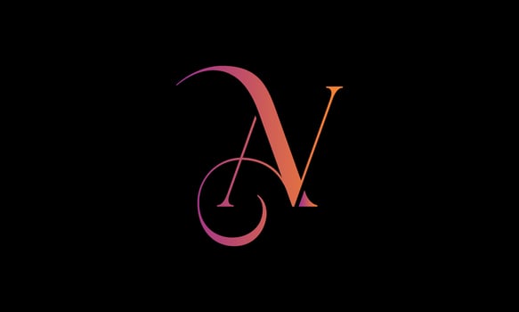 Initial Letter AV Logo. AV Stock Letter Logo Design Pro vector template.