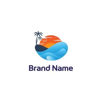 summer vacation Logo Design vector