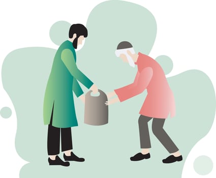 sharing kindness vector