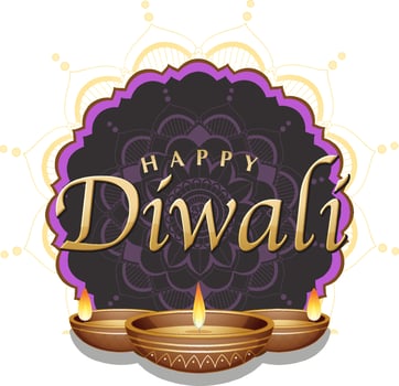 Happy Diwali Day Poster Design vector