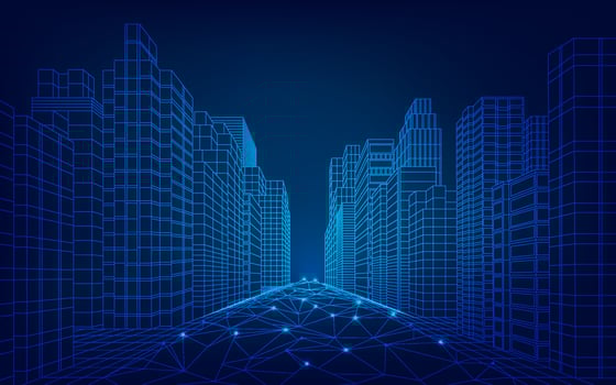 futuristic city scene vector