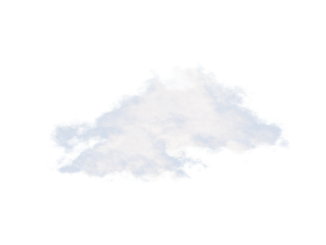 3d render white clouds isolate on transparent background. white smoke render effect. png