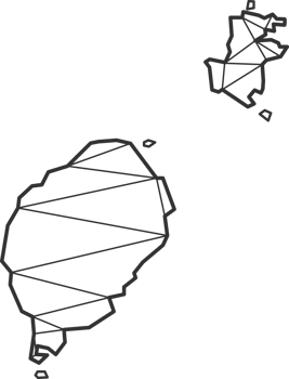 Mosaic triangles map style of Sao Tome and Principe. png