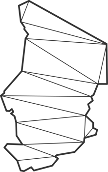 Mosaic triangles map style of Chad. png