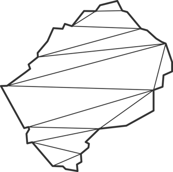 Mosaic triangles map style of Lesotho. png