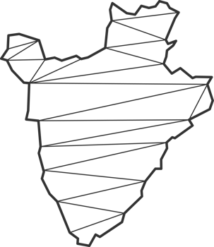 Mosaic triangles map style of Burundi. png