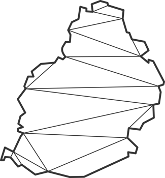 Mosaic triangles map style of Mauritius. png