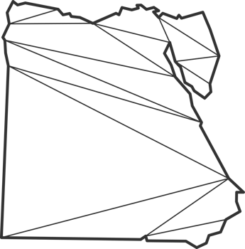 Mosaic triangles map style of Egypt. png