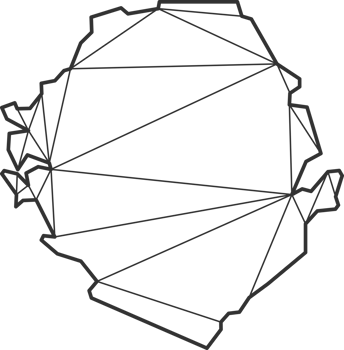 Mosaic triangles map style of Sierra Leone. png