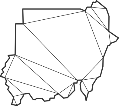 Mosaic triangles map style of Sudan. png