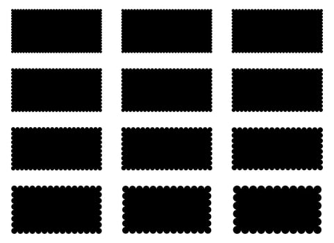 Black simple banner vector design illustration isolated on white background