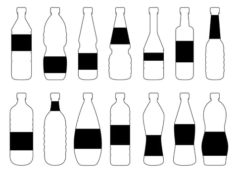 Plastic bottle clipart vector design illustration isolated on white background