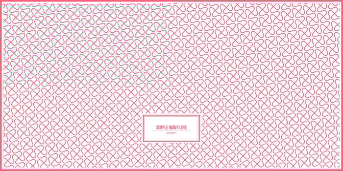 Simple pink wavy lines pattern vector