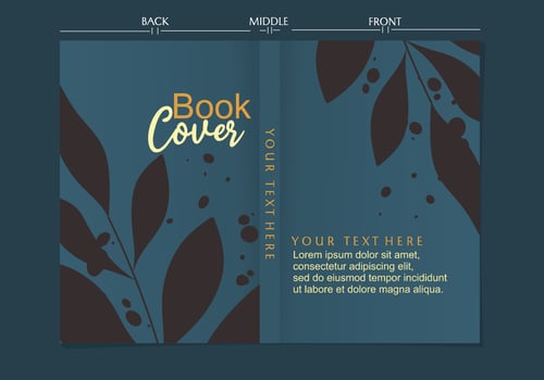 Cover book templates in botanical style. size a4. for books page design, planners,notebooks,  brochures,catalogs etc. vector