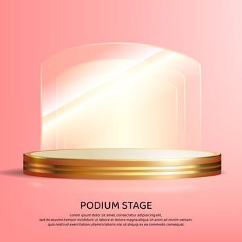 3d product backdrop vector with display podium