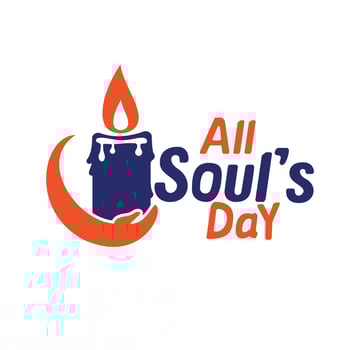 All souls day type vector design. Vector illustration of a Background for All Soul's Day.