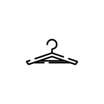 Clothes Hanger Dotted Line Icon Vector Illustration Logo Template. Suitable For Many Purposes.