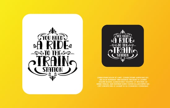 Creative typography sticker t-shirt design premium vector template