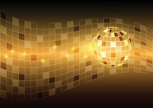 light crystal ball vector