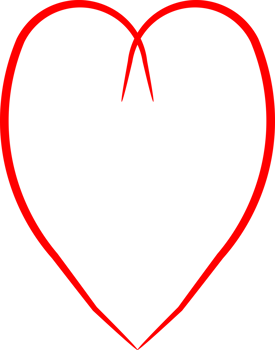 Red heart doodle png