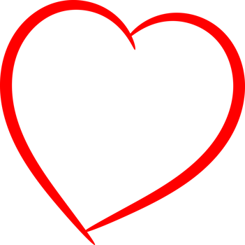 Red heart doodle png