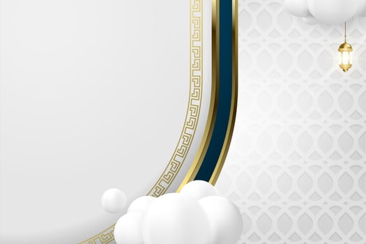 Luxury islamic decorative background with arabesque pattern vector illustration