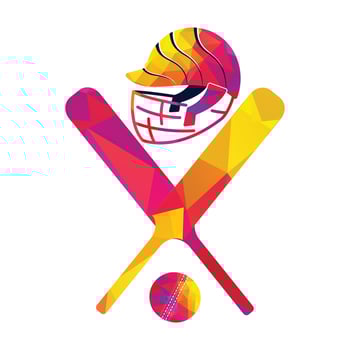 Cricket Team vector logo design. Cricket vector with elements of bat ball helmet design.