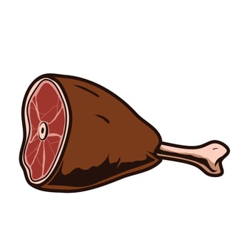 meat leg vector illustration