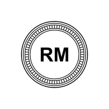 Malaysia Currency Icon Symbol. RM, Malaysian Ringgit Coins. Vector Illustration