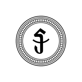 Cambodia Currency Icon Symbol. KHR, Riel Coins. Vector Illustration