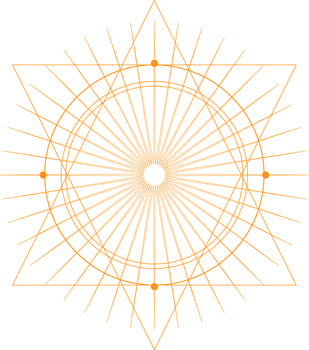 Abstract Sacred Geometry Shape Design Elements. Monoline Mystical Vector Design.