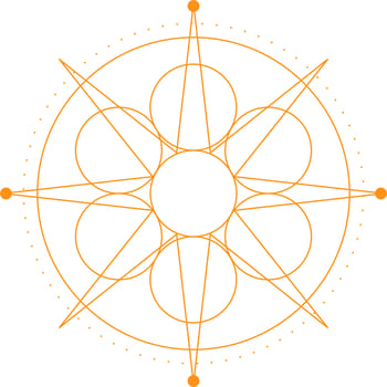 Abstract Sacred Geometry Shape Design Elements. Monoline Mystical Vector Design.