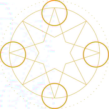 Abstract Sacred Geometry Shape Design Elements. Monoline Mystical Vector Design.