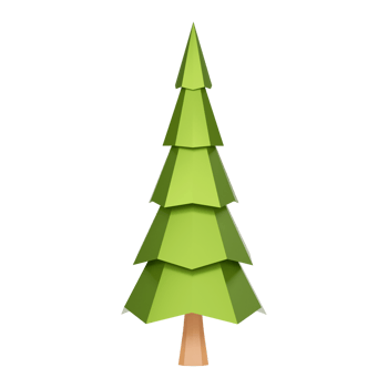 Christmas tree isolated 3d render png