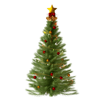 Christmas tree isolated 3d render png
